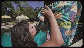 Petite Gina Valentina Stretched by Massive BBC Poolside