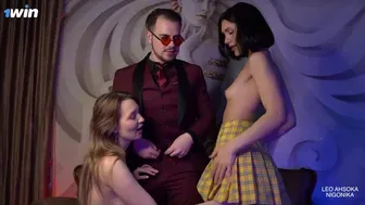 Alluring American Companion Dominates Wild Group Encounter