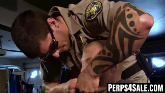 Rough Threesome with Officer and Hot Perp