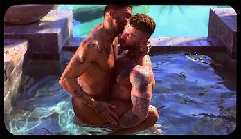 Tattooed Muscle Hunks Danny Starr & Andre Bedford Go Bareback