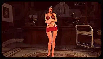 Sensational Curvy Claire Redfield Rocks Red Lingerie