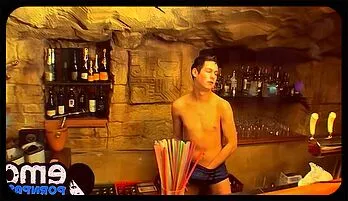 Barback's Seductive Solo: Cristian's Intimate Moment