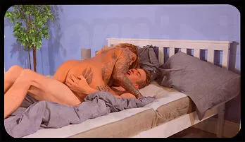 Tatted Up Roommate Seeks Massage from Her Boyfriend's Buddy