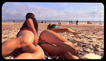 Jane R’s Wild Outdoor Anal Adventure on a Crowded Beach