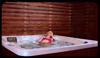 Hungarian Blonde Denni Gets Wet & Wild in Steamy Hot Tub Solo