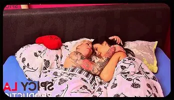 Sensual Lesbian Encounter Between Two Busty MILFs