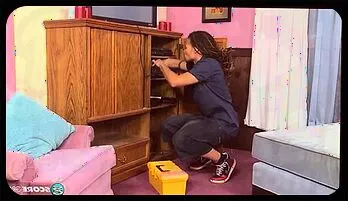 Cable Installer Dominates Blonde Natasha in BBC 4K