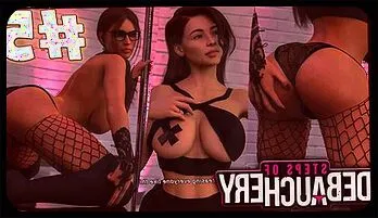 Sultry Hotwife Pole Dance for Clients' Pleasure