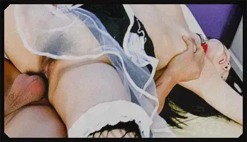 Maid Chiharu gives an asian blowjob to get fucked hard