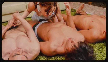 Peachy tits wife gets fucked in threesome ways 