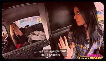 Seductive UK Lesbian Encounter in a Taxi with Atlanta Moreno