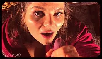 Voluptuous Beauty Gives Sloppy Blowjob Under Table