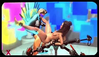 Futuristic BDSM Fun: Nerdy Girl Bound and Pleasured by Cyber Disco Man