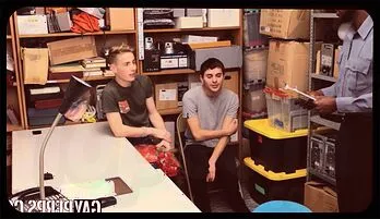 Twink Thieves Punished by Black Security in Hardcore Interracial Scene