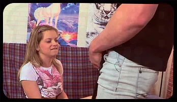 Blonde Cutie Gets Anal Surprise in Passionate Living Room Romp