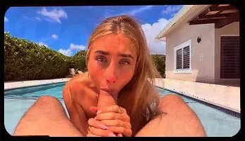 British Beauty Gets Wild with the Pool Guy - Epic Cumshot Compilation