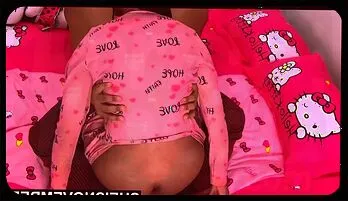 Ebony's Shaved Pussy and Booty Hole Temptation