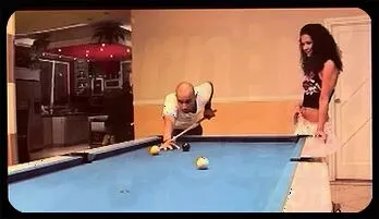 Christian Clay Ignites Passion with His Girlfriend on a Bar Pool Table