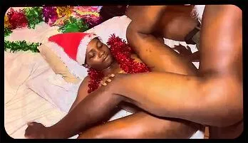 Ebony Teen's Xmas Fantasy: BBC Surprise from Sneaky Santa