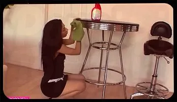 Intense Lesbian Threesome with Hot Latina Maid