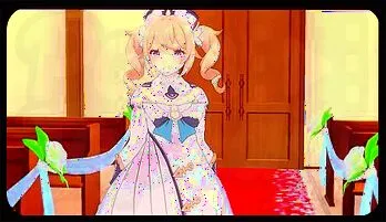 Barbara & Venti’s 3D Anime Love in a Sacred Cathedral | Genshin Hentai