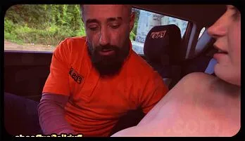 Curvy Cutie Takes Charge on Car Roof Adventure